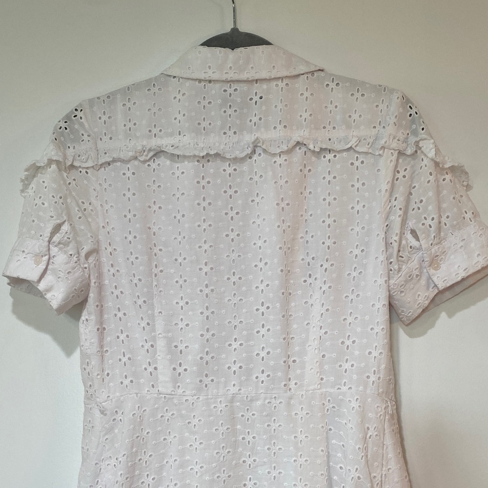 Tommy Hilfiger White Eyelet Midi Dress - Picture 3 of 5
